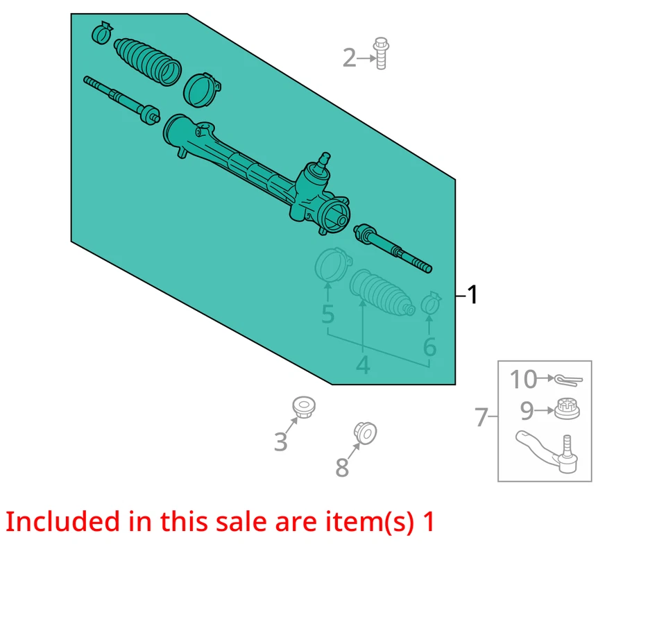 Toyota Prius 2013 barra de engranajes de dirección y piñón fabricante de equipos originales 48 k millas (LKQ ~ 436568154) Foto 4 de 4