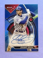 2023 Topps Finest Blue Refractor Shawn Green /150 LA Dodgers Color Match
