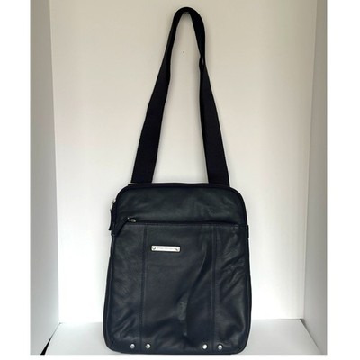 Piquardo Crossbody Bag Genuine Leather Navy Blue Ipad Tablet Bag