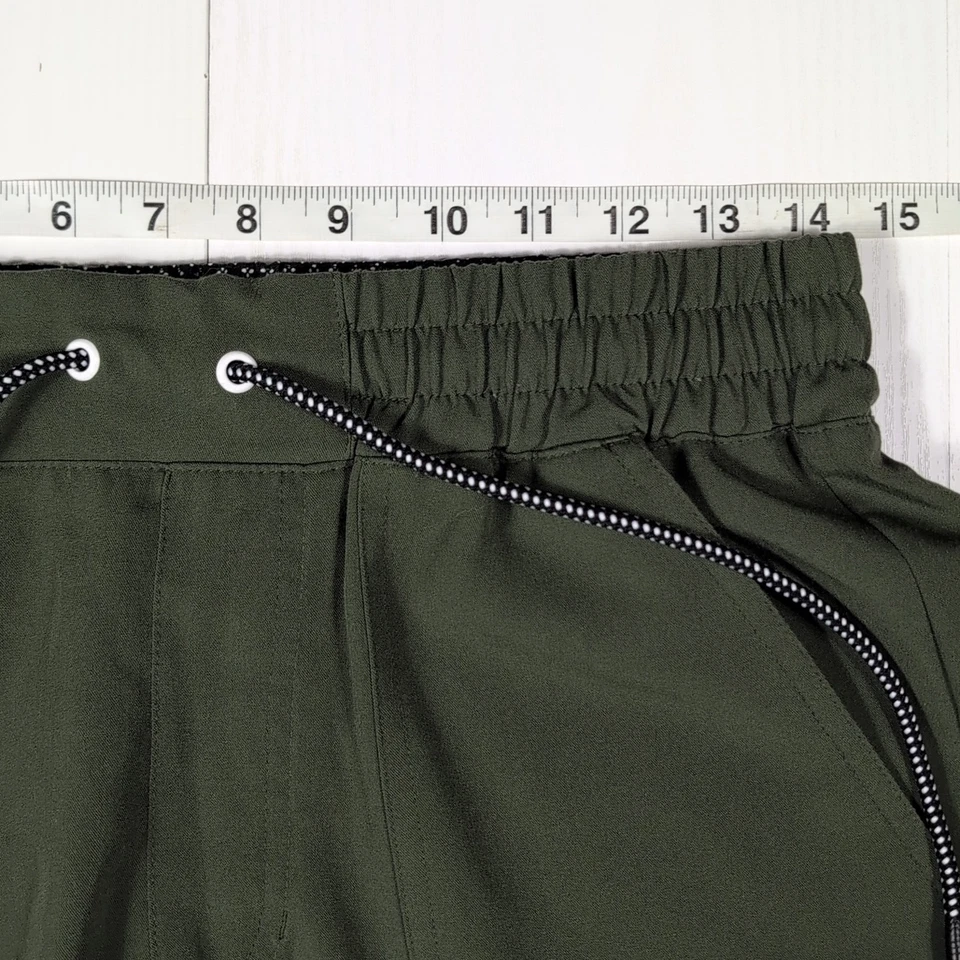 Beyond Scrubs Women’s L Olive Green Joy Jogger Pants Drawstring Elastic Waist - Image 4 of 4