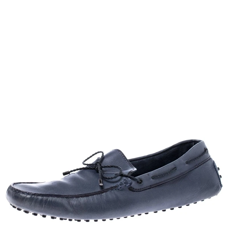 TOD’S Mocassini Tod's in pelle grigia con fiocco taglia 45 5