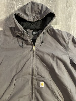 Carhartt 0J0140-M Gray Jacket Mens 3XLT Quilted Flannel Lined Duck