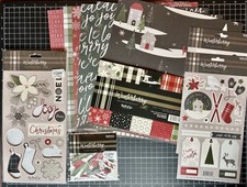 My Mind's Eye WINTERBERRY Paper Kit, Mixed Bag Chipboard Elements PARTIAL LOT