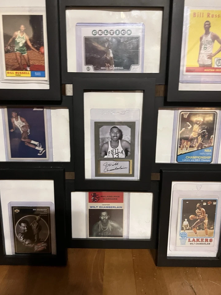 Tarjeta de novato 1950’S-70’s Bill Russell RC/HOF y Wilt Chamberlain’s (reimpresión ’50s) Foto 2 de 2