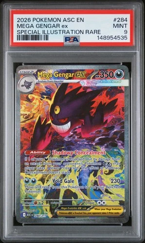 2026 POKEMON ASCENDED HEROES SPECIAL ILLUSTRATION RARE MEGA GENGAR EX PSA 9