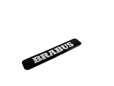 Original Brabus Emblem Logo Sticker Self-Adhesive Metal-Tec Black Chrome AMG