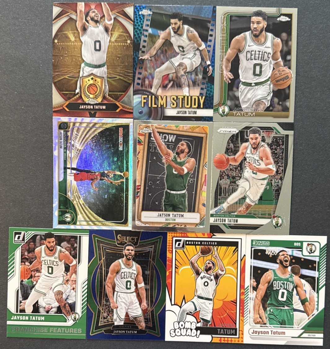 Jayson Tatum 10 Card Lot (Inserts / Refractors / Base) Boston Celtics