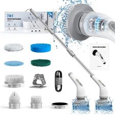 Electric Spin Scrubber Cordless ​Shower Cleaner Bathroom Cleaning Brush Scrub...