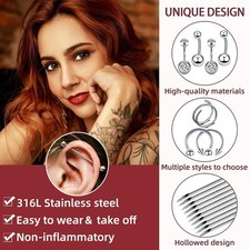 Complete 103PCS Piercing Set: Safe Stainless Steel Tools for All Body Types