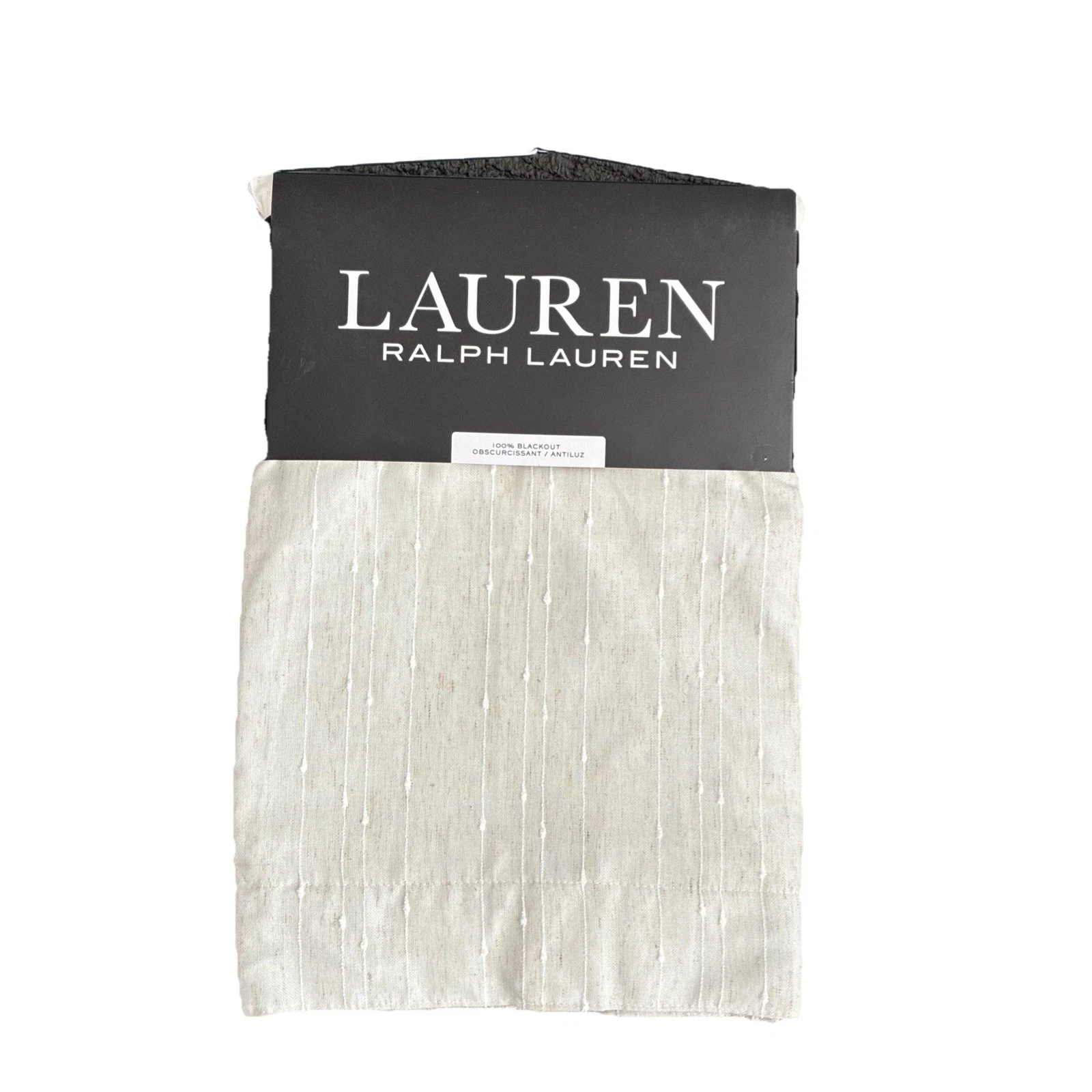 New Ralph Lauren 2 Panels Curtains Drapes 2 - 54 x 96” Natural Blackout