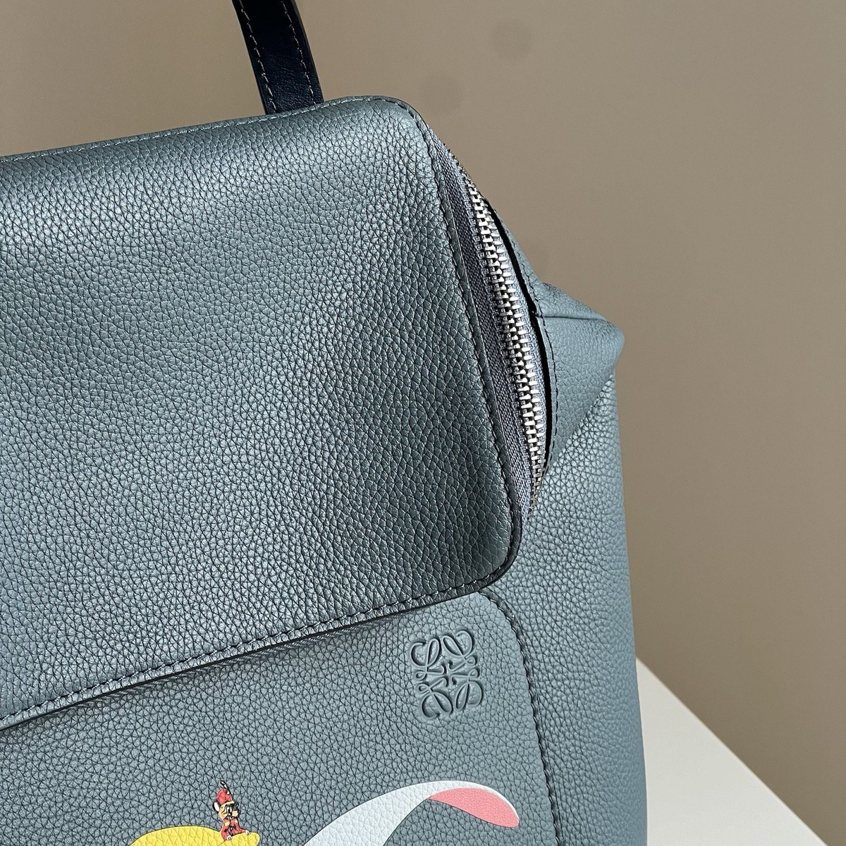 Loewe Disney Flying DUMBO  Stone Blue Leather GOYA Limited Edition Backpack Disney main image 3