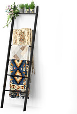 6Tier Blanket Ladder for Living Room Blanket Quilt Ladder Rack Rustic Decorative