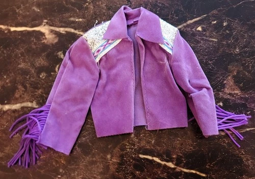 Vintage Mattel Western Fun Ken Purple Suede Jacket Clothes