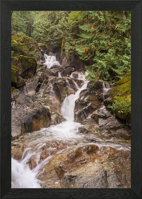 Gerahmtes Wandbild Täuschung fällt Wasserfall Poster Leinwanddruck Bild