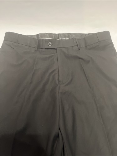 NEW Men’s Trousers Black Dress Tuxedo Pants Straight Leg Slacks Size X-Large - Picture 3 of 15