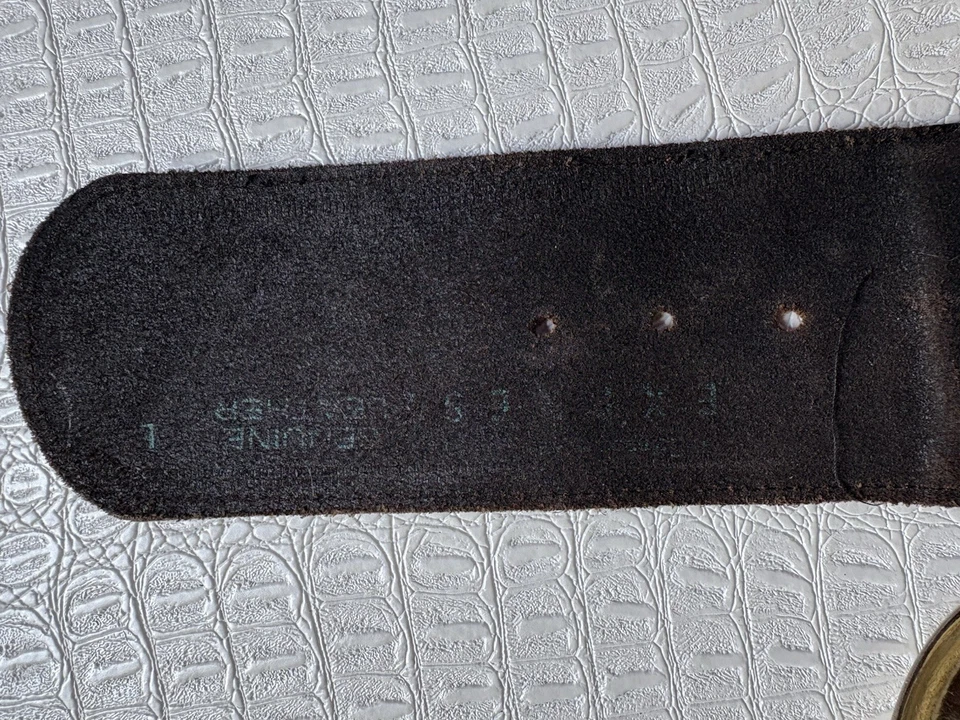 Cinturón corsé Express de colección para mujer mediano/grande negro elástico cuero marrón latón Foto 4 de 4