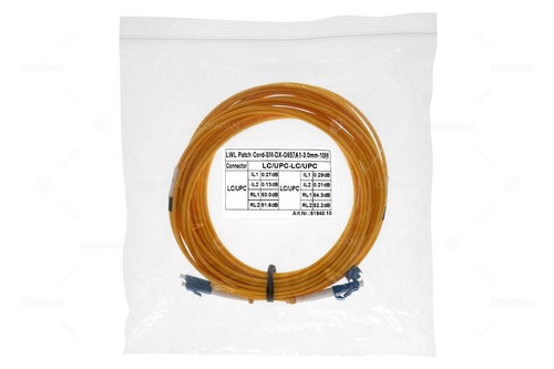 SM-DX-G657A1 10M FIBER OPTIC PATCHCORD LC.UPC-LC.UPC 10M YELLOW - Photo 2/6