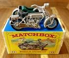 Matchbox Models Yesteryear Y-8 1914 Sunbeam Motorcycle Chrome D3 Lesney w/BOX