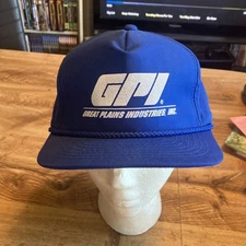 Great Plains Industries Hat Cap Blue SnapBack Adjustable  GPI