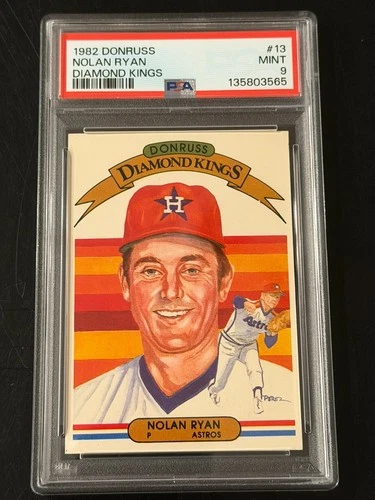 1982 Donruss #13 Nolan Ryan Diamond Kings PSA 9 Mint!