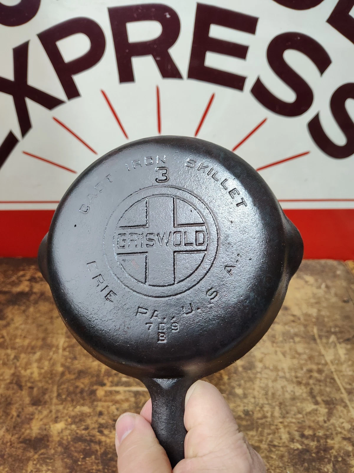 "Fully Restored" GRISWOLD 6" Cast Iron Skillet Large Logo Seasoned Flat