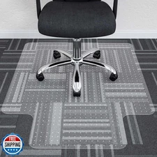 HOMEK Office Chair Mat for Carpet, 45" x 53" Transparent Desk Cha