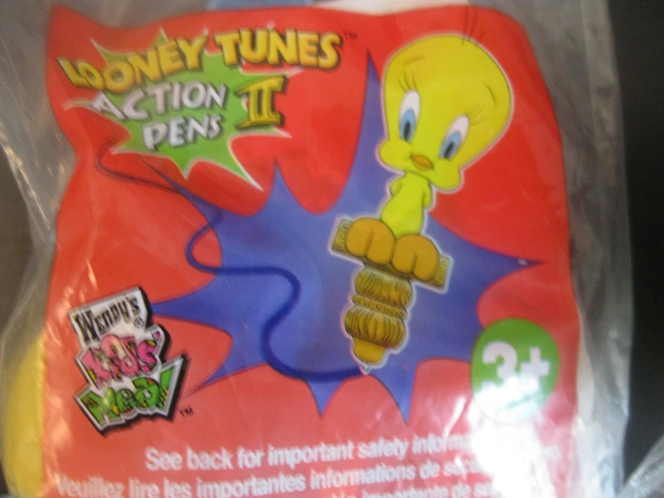 Bolígrafos de acción Looney Tunes 4 diferentes nuevos en paquete Wendy's 2000/2001 Foto 4 de 4