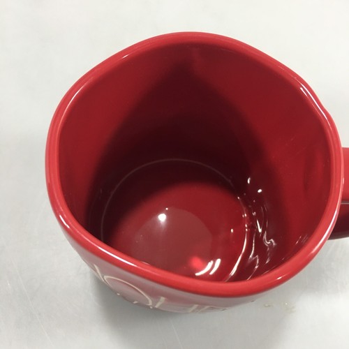 Rae Dunn Holiday Wishes Red White Coffee Mug 16 oz Artisan Collection Magenta - Picture 4 of 5