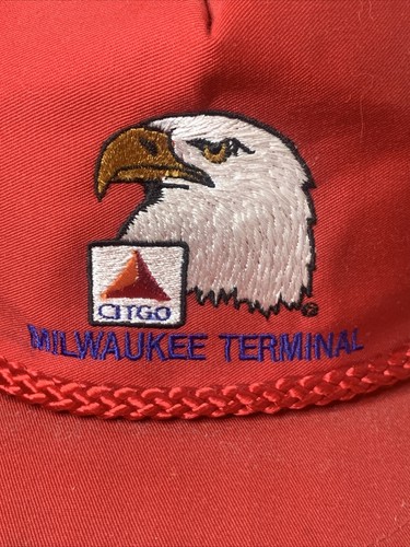 Citgo Adler Druckknopflasche Mütze Vintage 90er Jahre Logo Americana Druckknopflasche Milwaukee Terminal - Bild 4 von 11