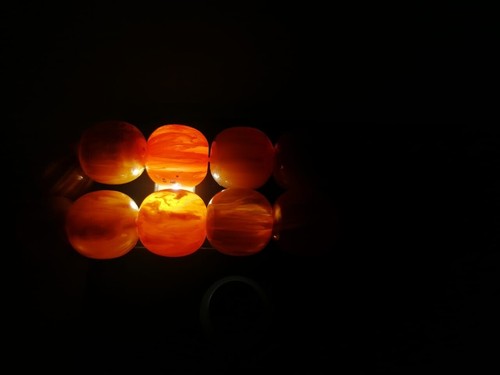 German Sandalus Cherry Amber Bakelite 33 Prayer Beads Tesbih Misbaha Rosary - Picture 11 of 23