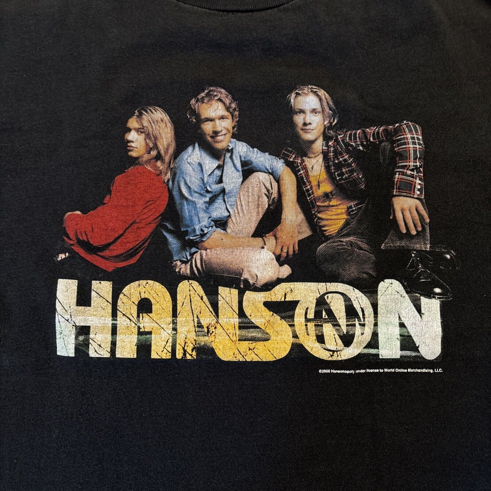 VTG 2000 Y2K Hanson Brothers RARE T-Shirt Concert… - image 2