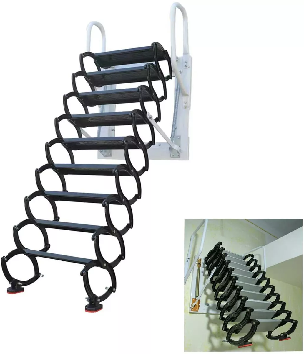 Wall Mounted Attic Ladder for Loft Folding Step Ladder Vertical