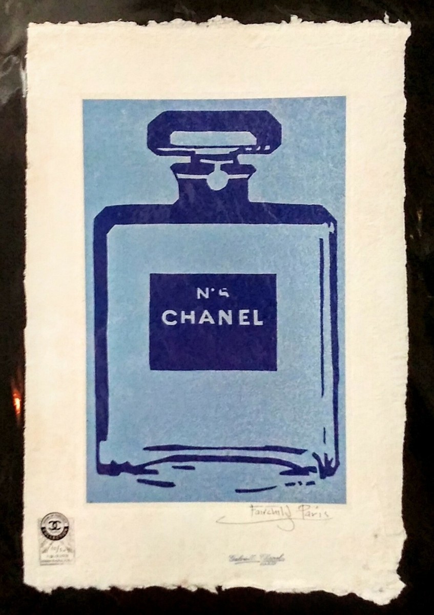 CHANEL No.5, Blue Limited Edition Print 22'x15'x Signed