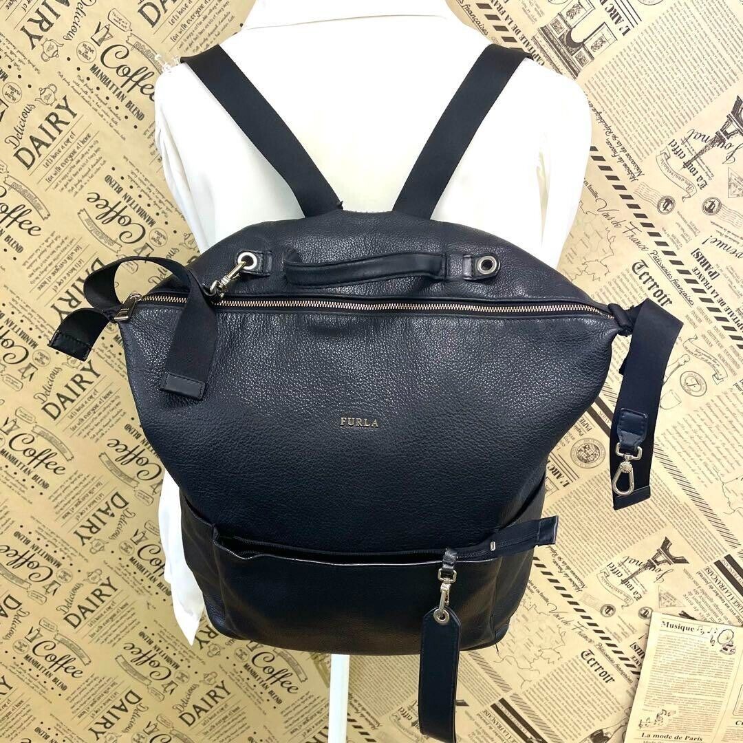 FURLA Backpack Leather Business Travel School FP292 | eBay FURLA Backpack Leather Business Travel School FP292 | eBay