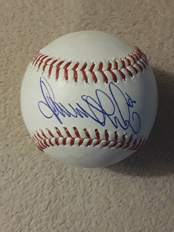 Adam La Roche MLB Game Used Signed Autograph Official Major League Baseball 