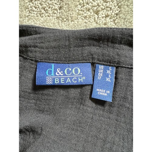 Denim & Co. Swim Cover Up Top Womens Large Denim & Co Beach Waffle Gauze QVC - Picture 8 of 11