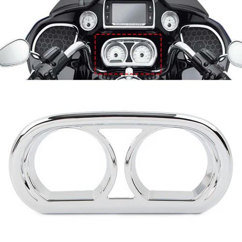 Motorcycle Chrome Gauge Bezel Trim Kit Fit Harley Road Glide FLTRX 2015-Later