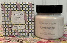 BEEKMAN 1802 LAVENDER WHIPPED BODY CREAM 8 OZ SEALED NIB