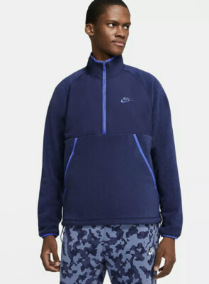 Nike Mens Winterized Half Zip Fleece Pullover Size XL CU4375-410
