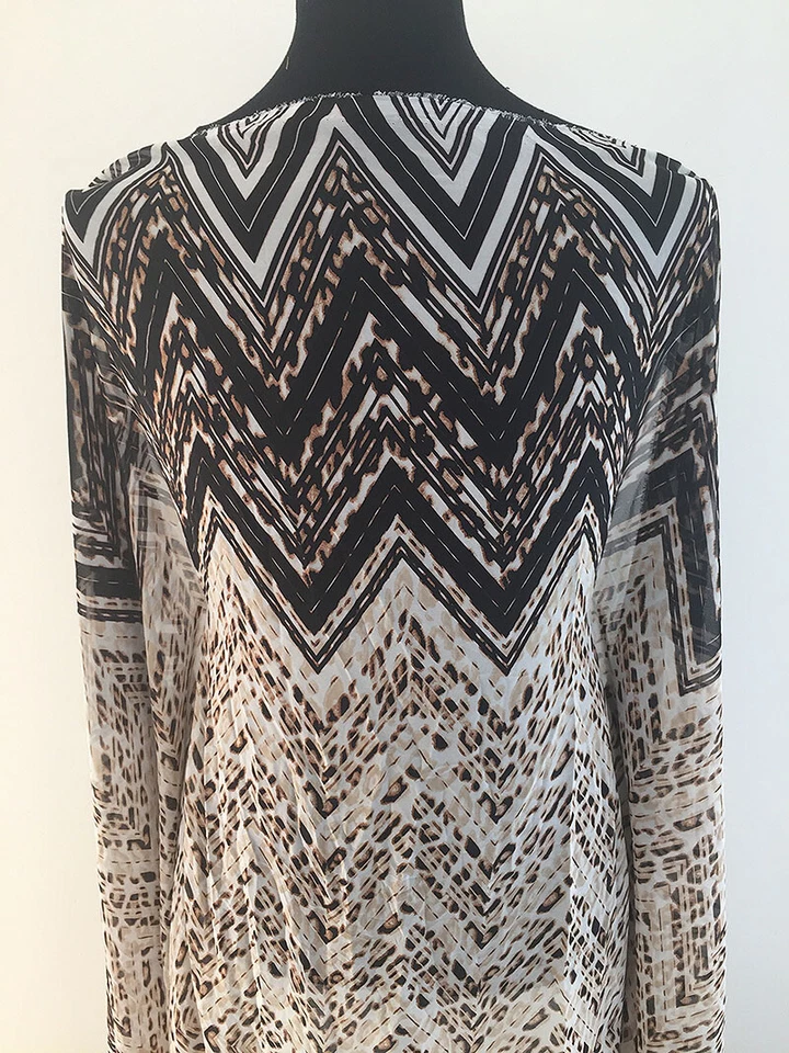 Шеврон леопардовый дизайн с принтом на шифоновой ткани из полиэстера - 2 метра - Изображение 3 из 3