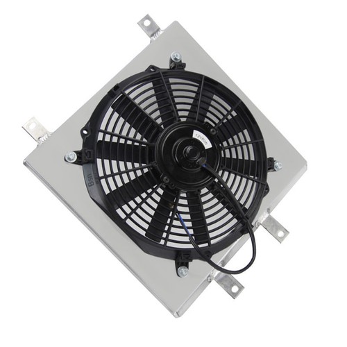 aluminum radiator + shroud fan For Honda EK EG 1992-2000 Civic DEL SOL 1993-97 - Picture 4 of 11