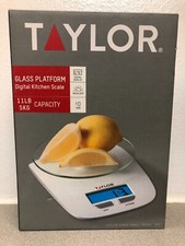 Taylor 384521 Silver/White Digital Kitchen Scale 11 lb