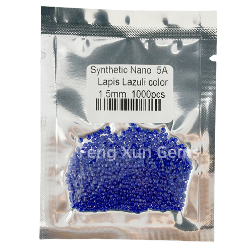 0,8~3,0 mm500 pezzi tondo resistente al calore blu nano lapislazzuli sintetici per gioielli - Foto 29 di 32