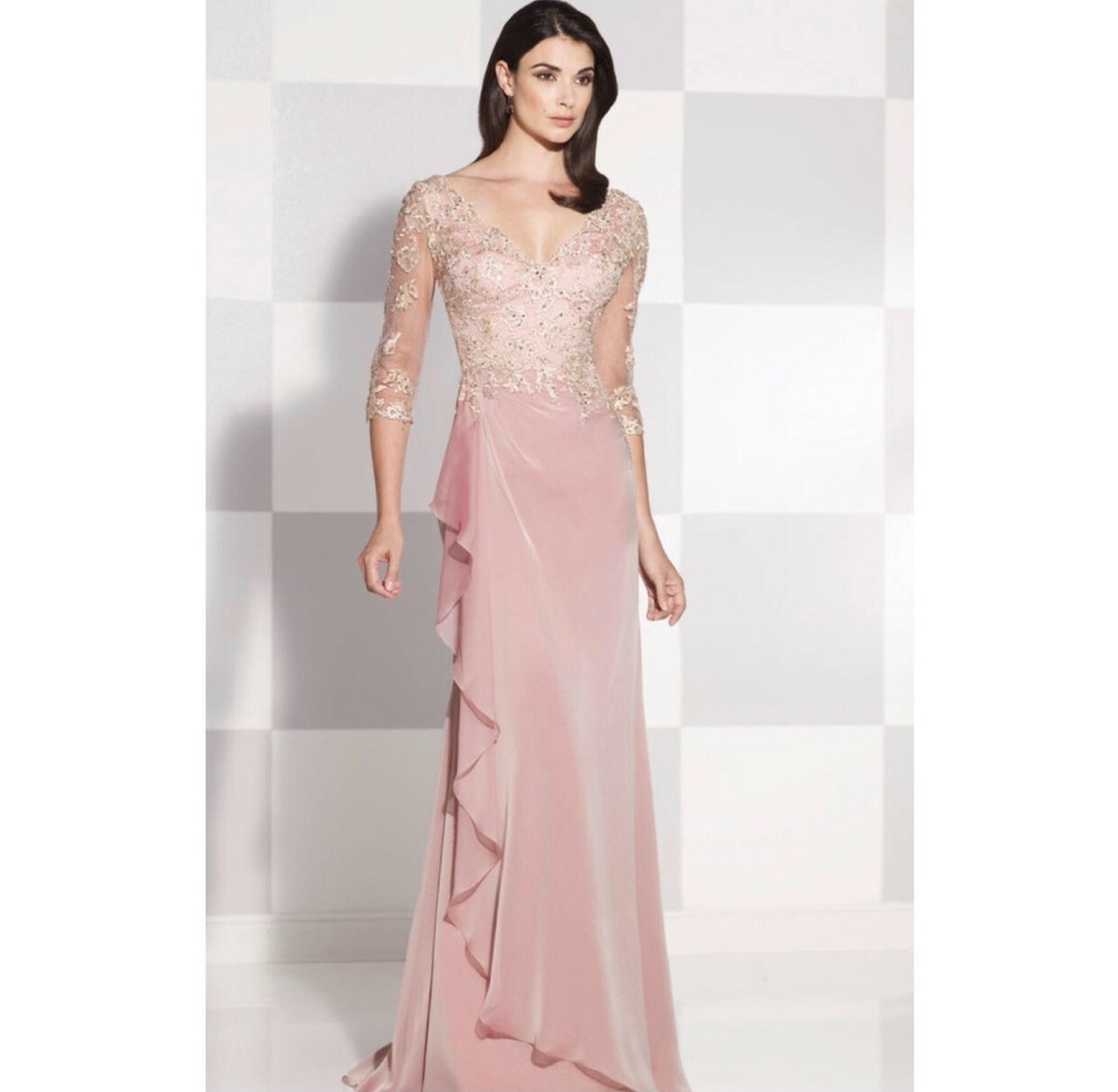 long evening cocktail dresses Abby Rose 3190 Plus Size Cocktail Dress Corset Long Sleeve Homecoming Dress Formal Flared 32 / Ivory main image 1