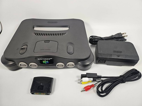 Nintendo 64 Black Console + Controller + Cable Expansion Pak Region Free Tested - Picture 10 of 21