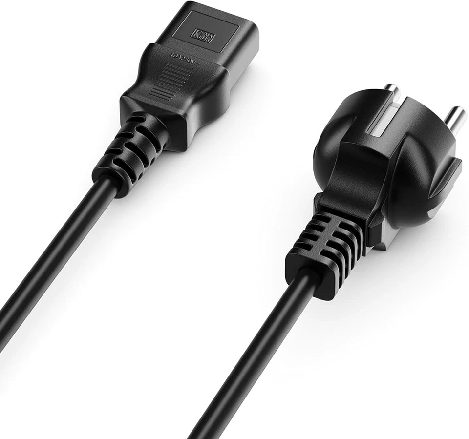 JOB LOT EU 100 x 1.8m MAINS POWER CABLE MONITOR PC KETTLE C13 LEAD EU 2 PIN EURO - Image 3 of 4