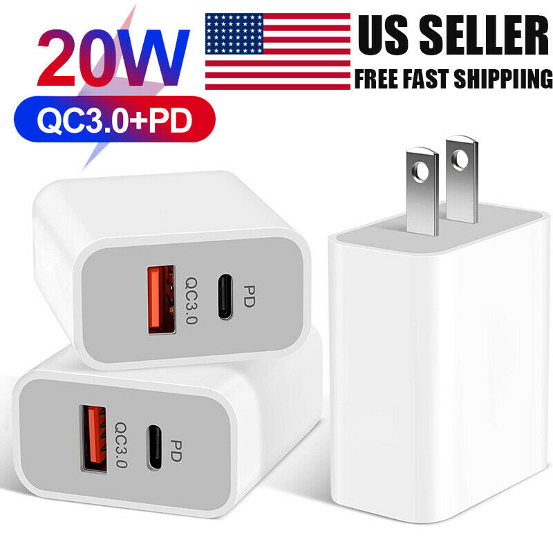 20W USB C Fast Wall Charger PD Power Adapter For iPhone 13/12/11 Pro Max iPads
