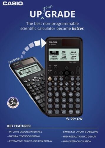 Casio FX-991CW Classwiz Non-Programmable Scientific Calculator FX-991 New FX991 - Picture 4 of 7