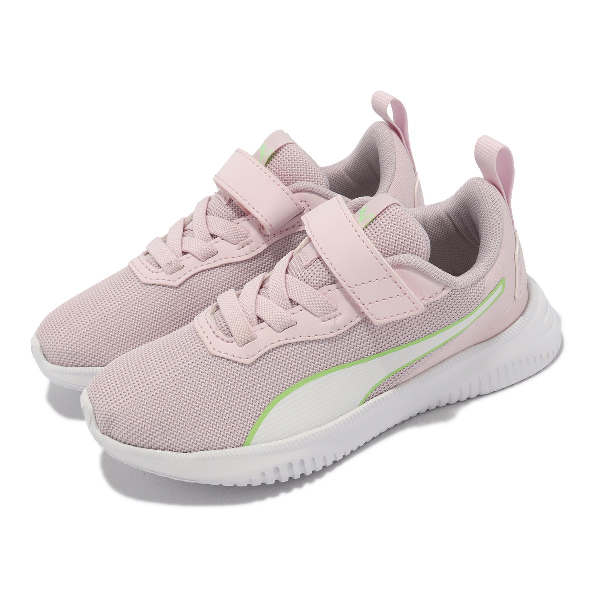 Puma Flyer Flex AC PS Pink Green White Kid Preschool Running Shoes