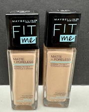 x2 Maybelline New York Fit Me Matte+Poreless Liquid Foundation Clay - 115 Ivory